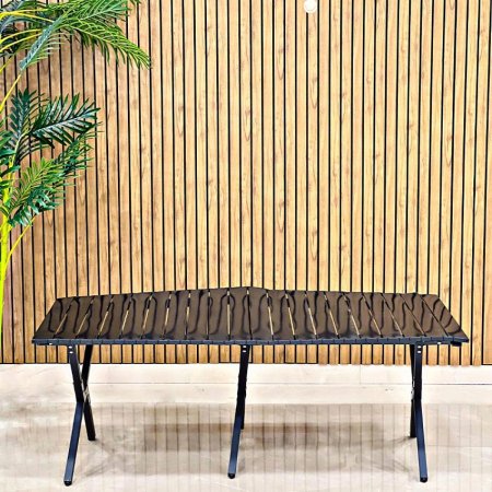 طاولة مستطيل 115*60 سم مستطيل المنيوم اسود SM253/3 =ل6