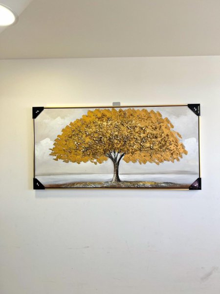 برواز 120*60سم صورة شجرة ذهبي SM126/10 =ل3